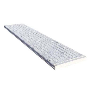Plaque béton biface pour clôture motif Pinède effet pierres longues briques, L.184 x H.36 cm x ép.35 mm