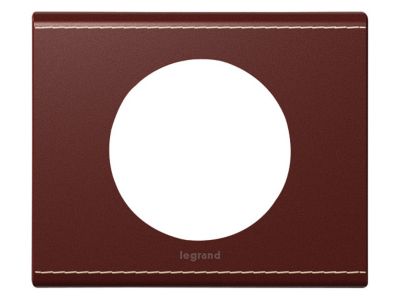 Plaque Céliane simple cuir lie de vin