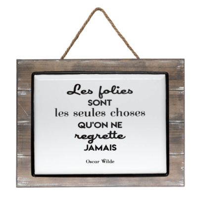 Plaque "Citation" 40x30,5cm - Atmosphera Créateur d'intérieur