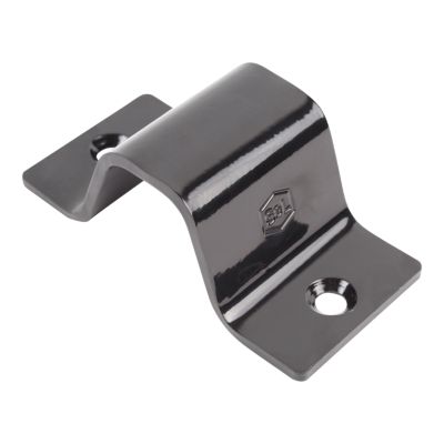 Plaque d'ancrage Smith & Locke en acier trempé coloris noir L.128 x l.64 mm