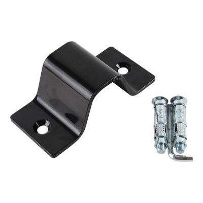 Plaque d'ancrage Smith & Locke en acier trempé coloris noir L.128 x l.64 mm
