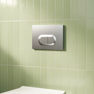 Plaque de chasse d'eau chrome mat GoodHome
