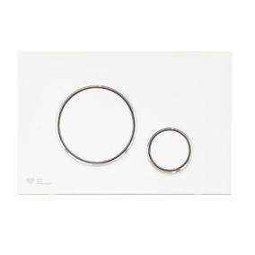 plaque de commande double touche, blanc/chrome brillant (SATAT70)