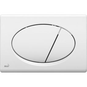 Plaque de commande double touche, Blanc (M70)