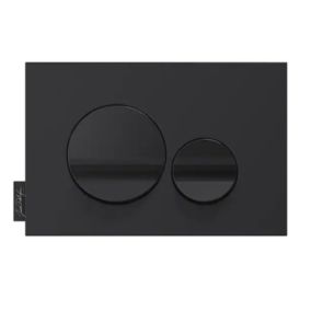 Plaque de commande JACOB DELAFON, double touches rondes Noir brillant