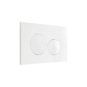 Plaque de commande pour WC avec double touche - Blanche - OPULUS