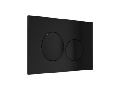 Plaque de commande pour WC avec double touche - Noir - OPULUS