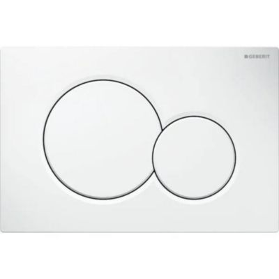 Plaque de commande WC GEBERIT Sigma01 double touche: blanc alpin