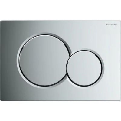 Plaque de commande WC GEBERIT Sigma01 double touche: chromé brillant