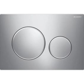 Plaque de commande WC GEBERIT Sigma20 double touche: chromé brillant, chromé mat