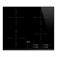 Plaque de cuisson à induction 4 foyers Universel l. 60 cm SI7643B Smeg verre noir