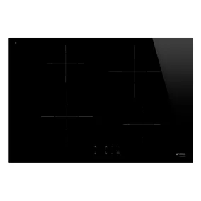 Plaque de cuisson à induction 4 foyers Universel l. 75 cm SI2741D Smeg verre noir