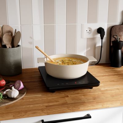 Plaque de cuisson à induction portable 1 foyer 2000W l.28 cm GoodHome