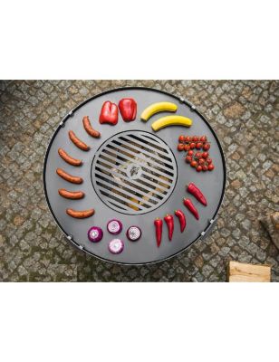 Plaque de cuisson avec grille pour braséro 100 cm