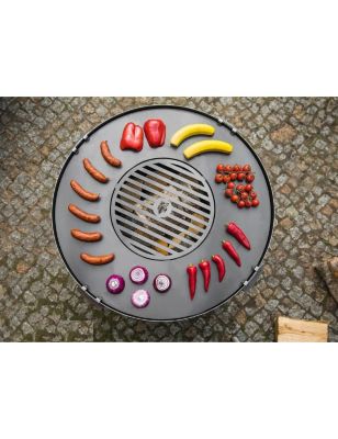 Plaque de cuisson avec grille pour braséro 80 cm