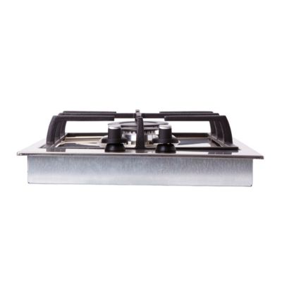 Plaque de cuisson gaz 2 foyers Cooke & Lewis coloris inox l.30,5 x P.51 x H.8,5 cm