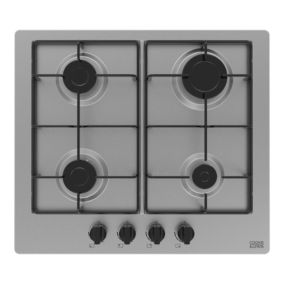 Plaque de cuisson Gaz 4 foyers - coloris gris - l.58 x P.51 x H.4,5 cm NN4BGASSEU