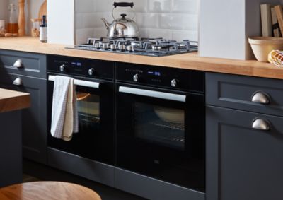 Plaque de cuisson gaz 5 foyers Cooke & Lewis coloris noir l.75 x P.52,3 x H.9,5 cm