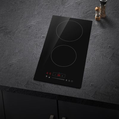 Plaque de cuisson induction 2 foyers - coloris noir - l.28,8 x P.52 x H.5,9 cm NN2ZID30EU