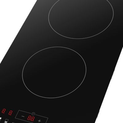 Plaque de cuisson induction 2 foyers - coloris noir - l.28,8 x P.52 x H.5,9 cm NN2ZID30EU