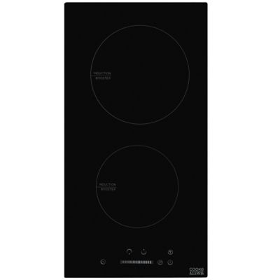 Plaque de cuisson induction 2 foyers Cooke & Lewis coloris noir l.29 x P.52 x H.6,85 cm