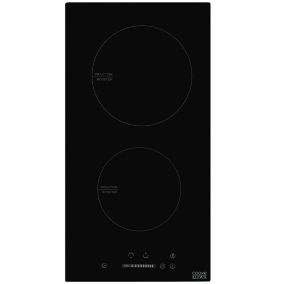 Plaque de cuisson induction 2 foyers Cooke & Lewis coloris noir l.29 x P.52 x H.6,85 cm