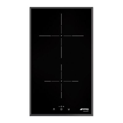 Plaque de cuisson induction 2 foyers Smeg coloris noir l.27 x P.51,5 x H.5,2 cm