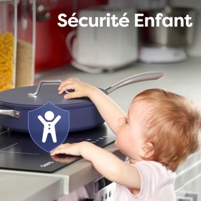 Plaque de cuisson induction 3 foyers 6200W fonction boost L59xP52cm 9 puissances securité enfant auto-stop minuterie Ciarra CD3BIH
