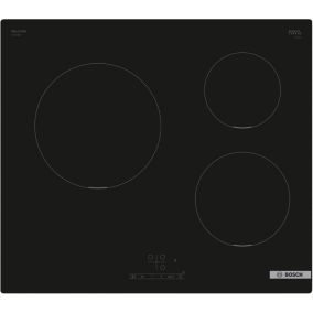 Plaque de cuisson induction 3 foyers Bosch coloris noir l.59,2 x P.52,2 x H.5,1 cm
