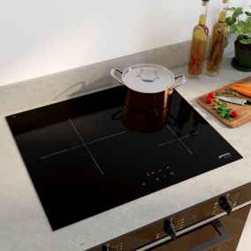 Plaque de cuisson induction 3 foyers - coloris noir - l.60 x P.51,5 x H.5,6 cm - Smeg SI2631D