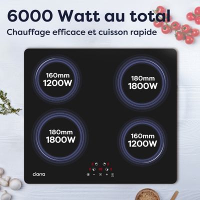 Plaque de cuisson à induction Buffalo Série 600 4 zones 2 x 3 kW