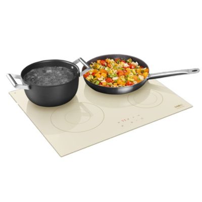 Plaque de cuisson induction 4 foyers - coloris crème - l.60 x P.51,5 x ...