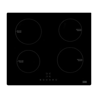 Plaque de cuisson induction 4 foyers Cooke & Lewis coloris noir l.59 x P.52 x H.6,5 cm