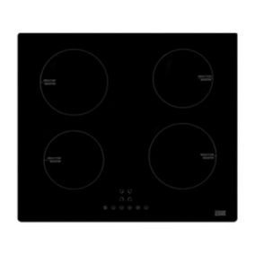Plaque de cuisson induction 4 foyers Cooke & Lewis coloris noir l.59 x P.52 x H.6,5 cm