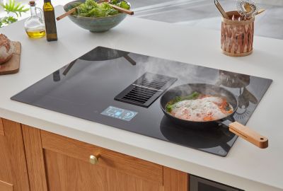 Plaque de cuisson induction 4 foyers GoodHome coloris gris anthracite l. 77 x P. 52 x H. 25 cm