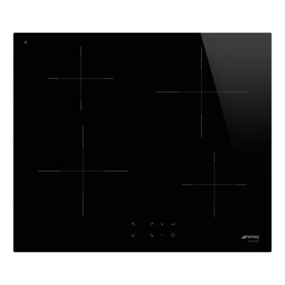Plaque de cuisson induction 4 foyers Smeg coloris noir l.60 x P.51,5 x H.5,6 cm
