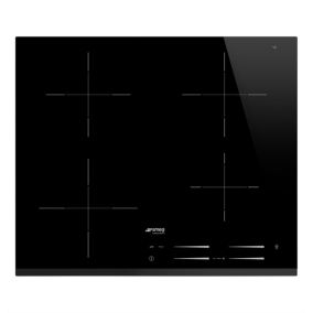 Plaque de cuisson induction 4 foyers Smeg coloris noir l.60 x P.51 x H.4,9 cm