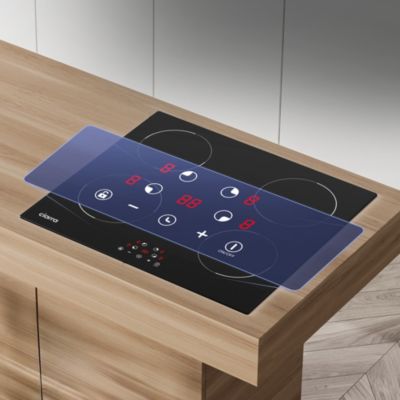 Plaque de cuisson induction encastrable 4 foyer 6000W commande tactile 9 niveaux de puissance Ciarra CD4BIH-D