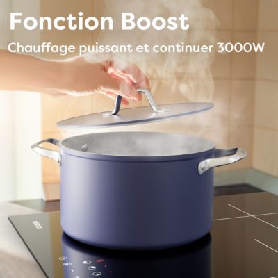 Plaque de cuisson induction encastrable 59cm 3 foyers 6200W boosters 9 niveaux  minuterie CD3BBIH Ciarra