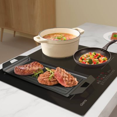 Plaque de cuisson induction encastrable 59cm 4 foyers 9 puissance 2 flexizones booster 7200W verrouillage enfant Ciarra CD4BFFBIH