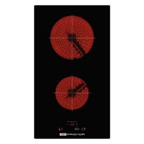 Plaque de cuisson vitrocéramique 2 foyers - coloris noir - l.29 x P.51 x H.5 cm - Frionor DVS2930