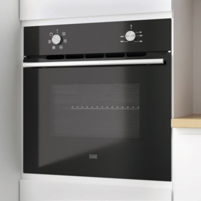 Plaque de cuisson vitrocéramique 4 zones 6000 W + four encastrable 66 L Cooke & Lewis