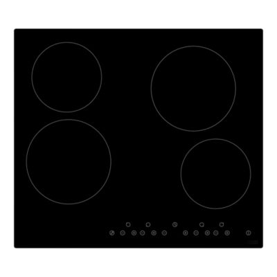 Plaque de cuisson vitrocéramique 4 zones 6000 W + four encastrable 66 L Cooke & Lewis