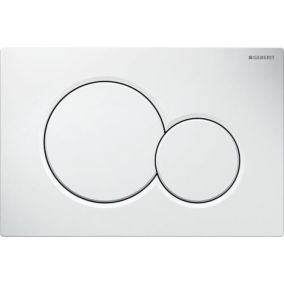 Plaque de déclenchement SIGMA 01 blanc pour réservoir UP320 / UP720 - GEBERIT - 115.770.11.5