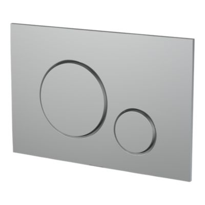Plaque de déclenchement WC double touche chrome mat GoodHome