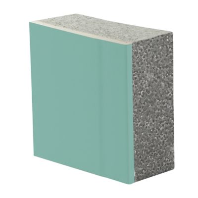 Plaque de doublage hydrofuge Pladur 250 x 120 cm, ép.13 mm + 80 mm (vendue à la plaque) zone « Sud »