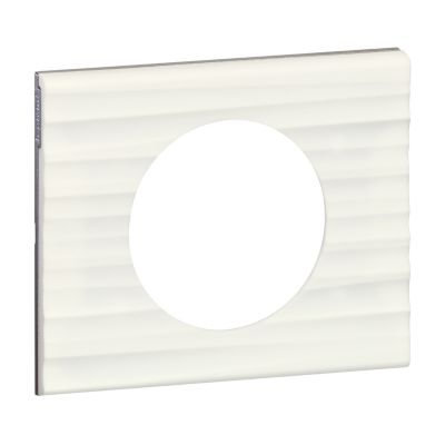 Plaque de finition 1 poste Legrand Céliane 0 690 11 coloris corian® cannelé l.100 x P.9,1 x H.83 mm