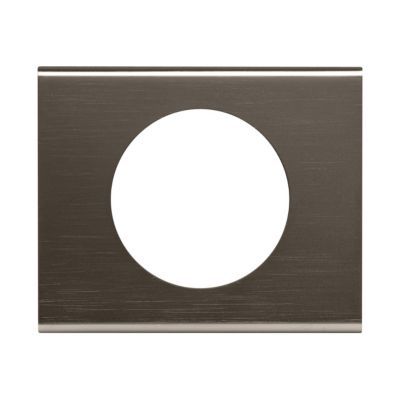 Plaque de finition 1 poste Legrand Céliane 0 690 31 coloris black nickel l.100 x P.8,5 x H.83 mm