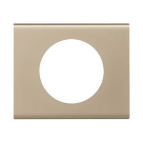 Plaque de finition 1 poste Legrand Céliane 0 691 11 coloris nickel velours l.100 x P.8,5 x H.82 mm