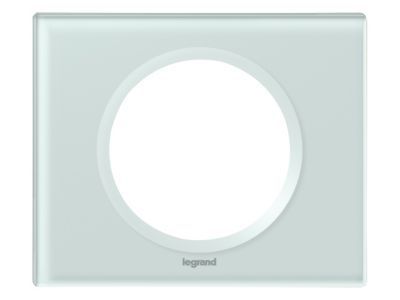 Legrand Celiane LEG99920 Plaque 1 poste matière Verre kaolin